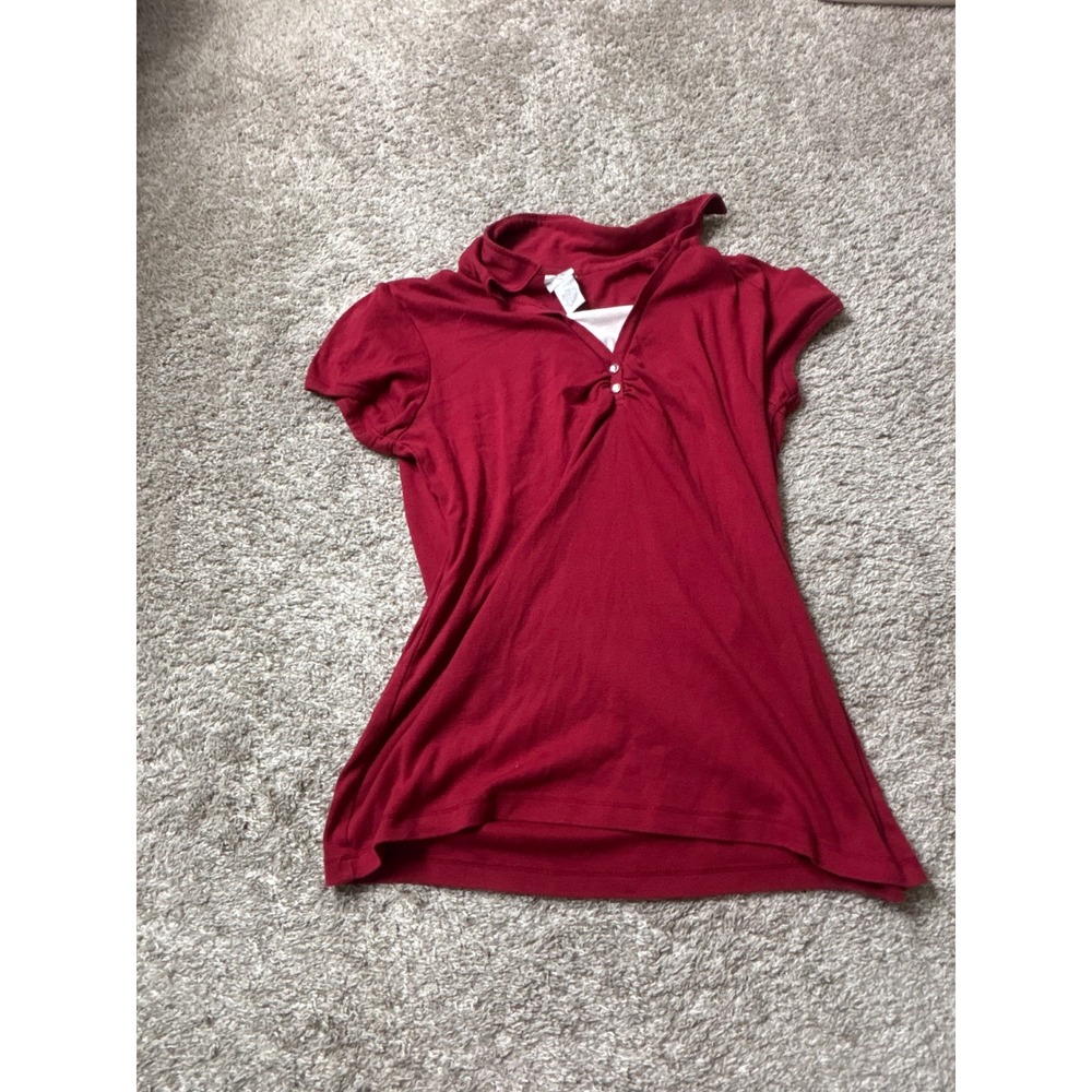 B.O.G. Collective Red Short Sleeve Faux Layered Polo Shirt XL